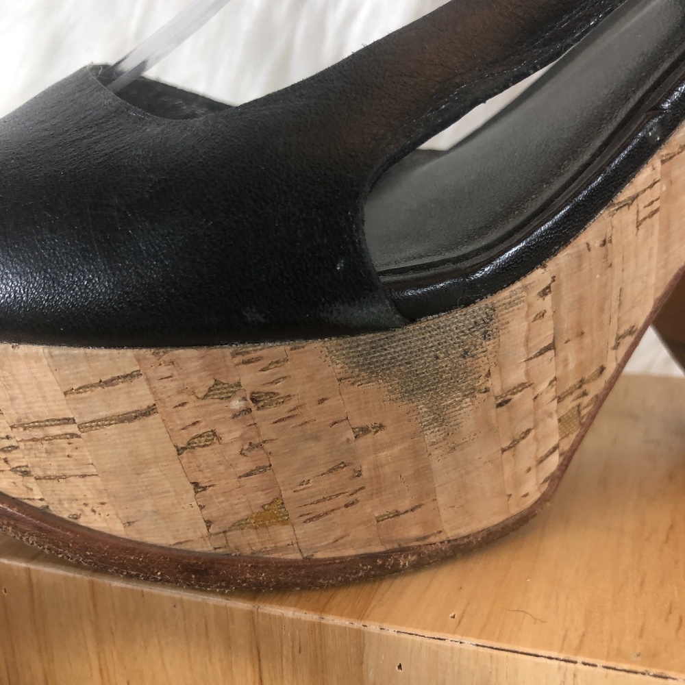 SOLD - Michael Kors Peep Toe Cork Strappy Sandal - Picture 4 of 7